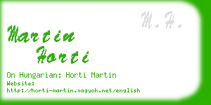 martin horti business card